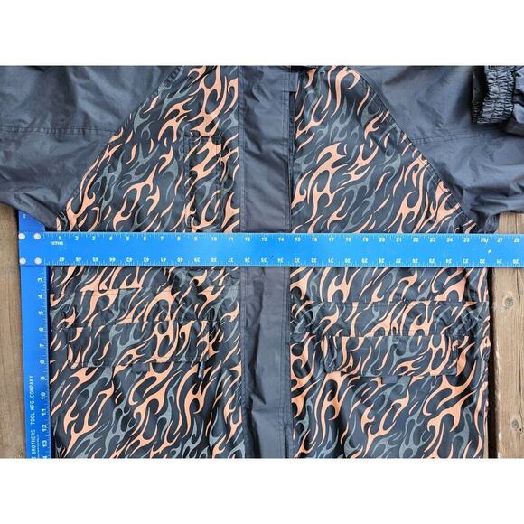 Harley Davidson Waterproof Jacket Mens Reflective Flames Full Zip Size XL - Picture 6 of 9